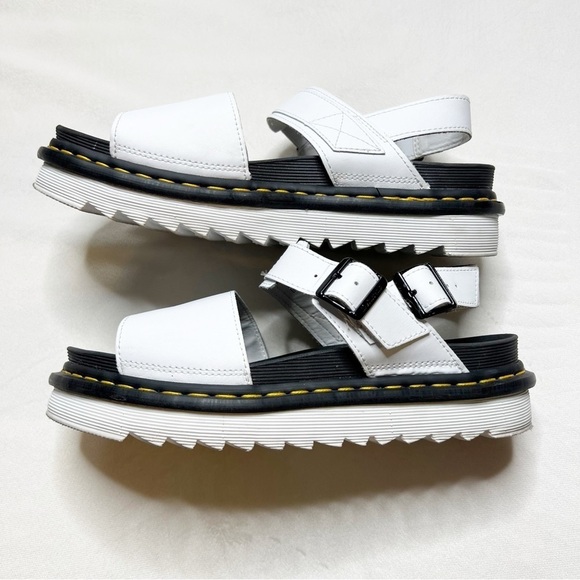 Dr. Martens Voss White Leather Strap Sandals - Picture 7 of 16